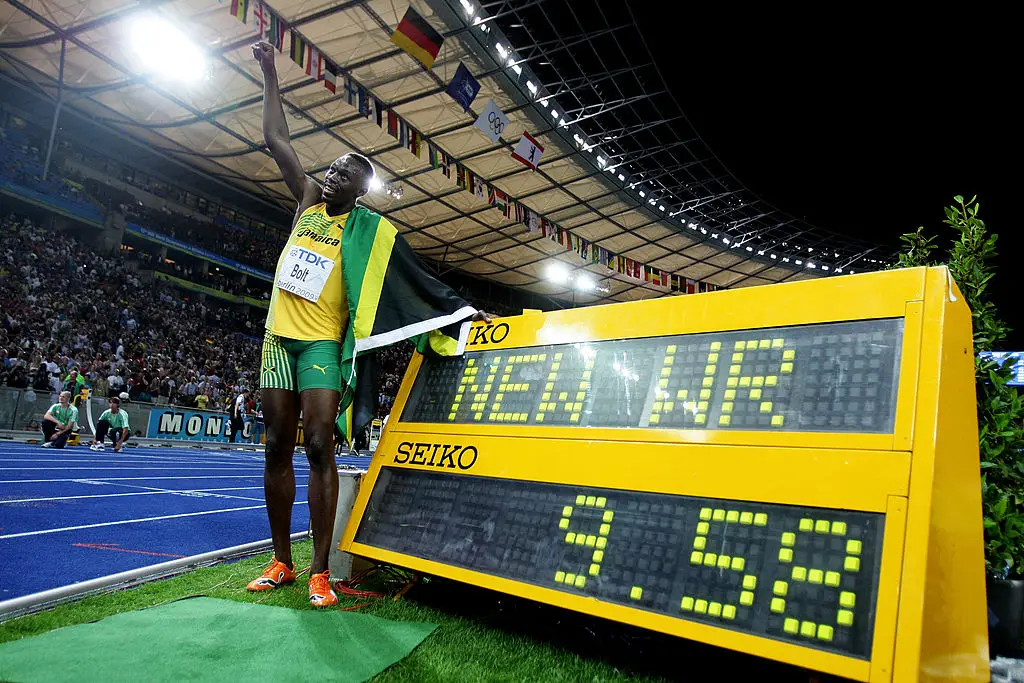 Breaking a world record, like Usain Bolt's 9.58 100m time, grants athletes a $1,000,000 payout (Mark Dadswell/Getty Images)