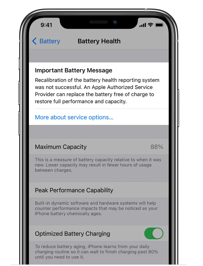 If the recalibration is not successful, then it might be time for a new battery (Apple)