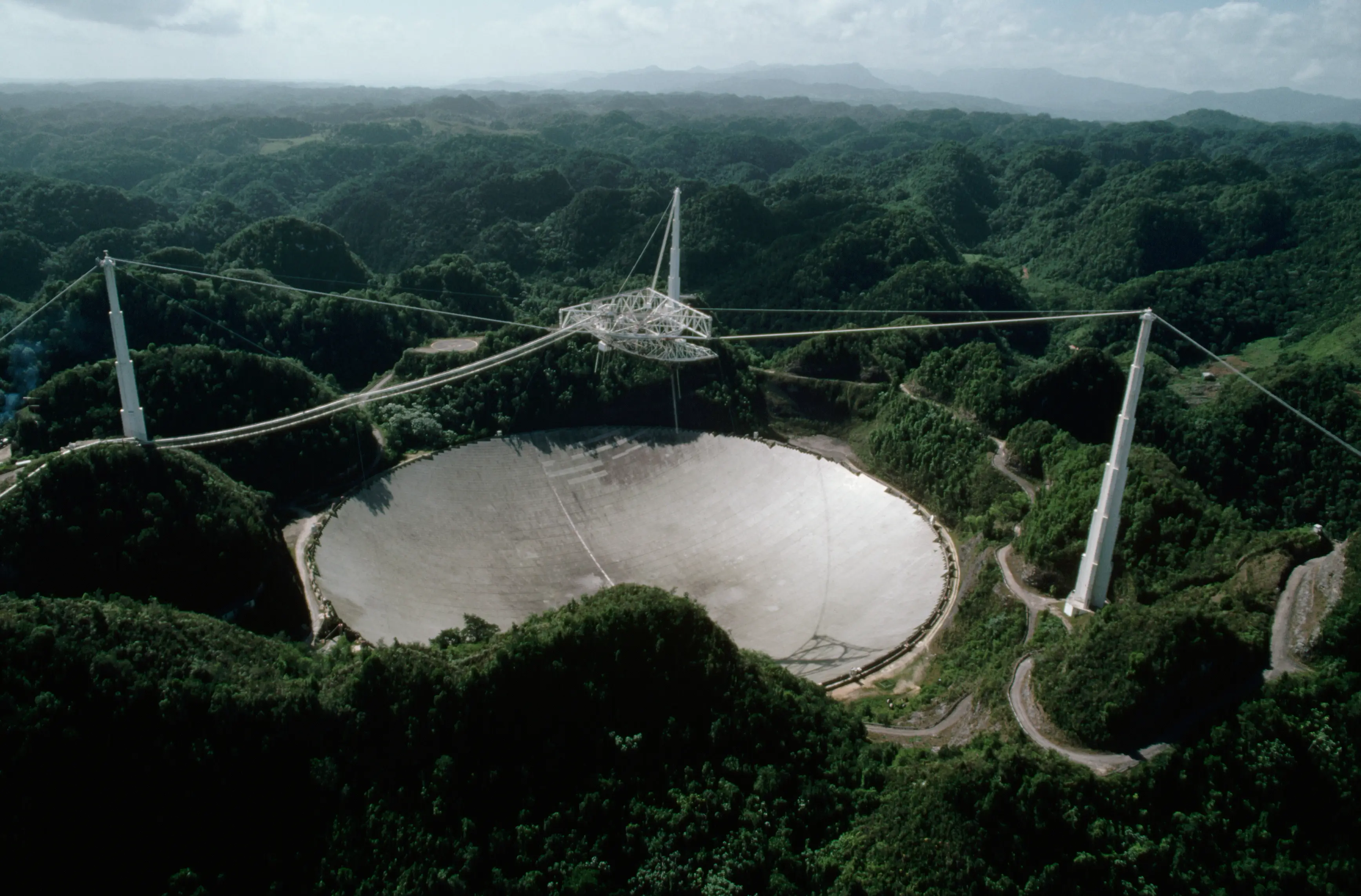 The message was beamed into space by the Arecibo Radio Telescope (Stephanie Maze/Getty Images)