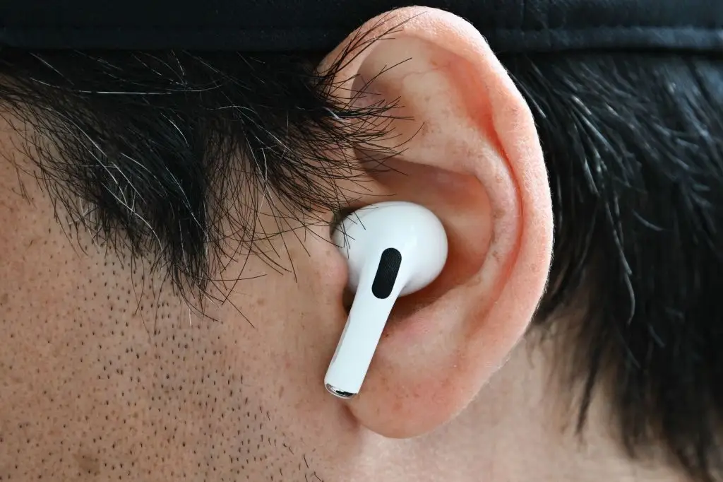 The newest generation of AirPods is going to feature hidden cameras to enhance AI integration (Patrick T. Fallon/AFP via Getty Images)