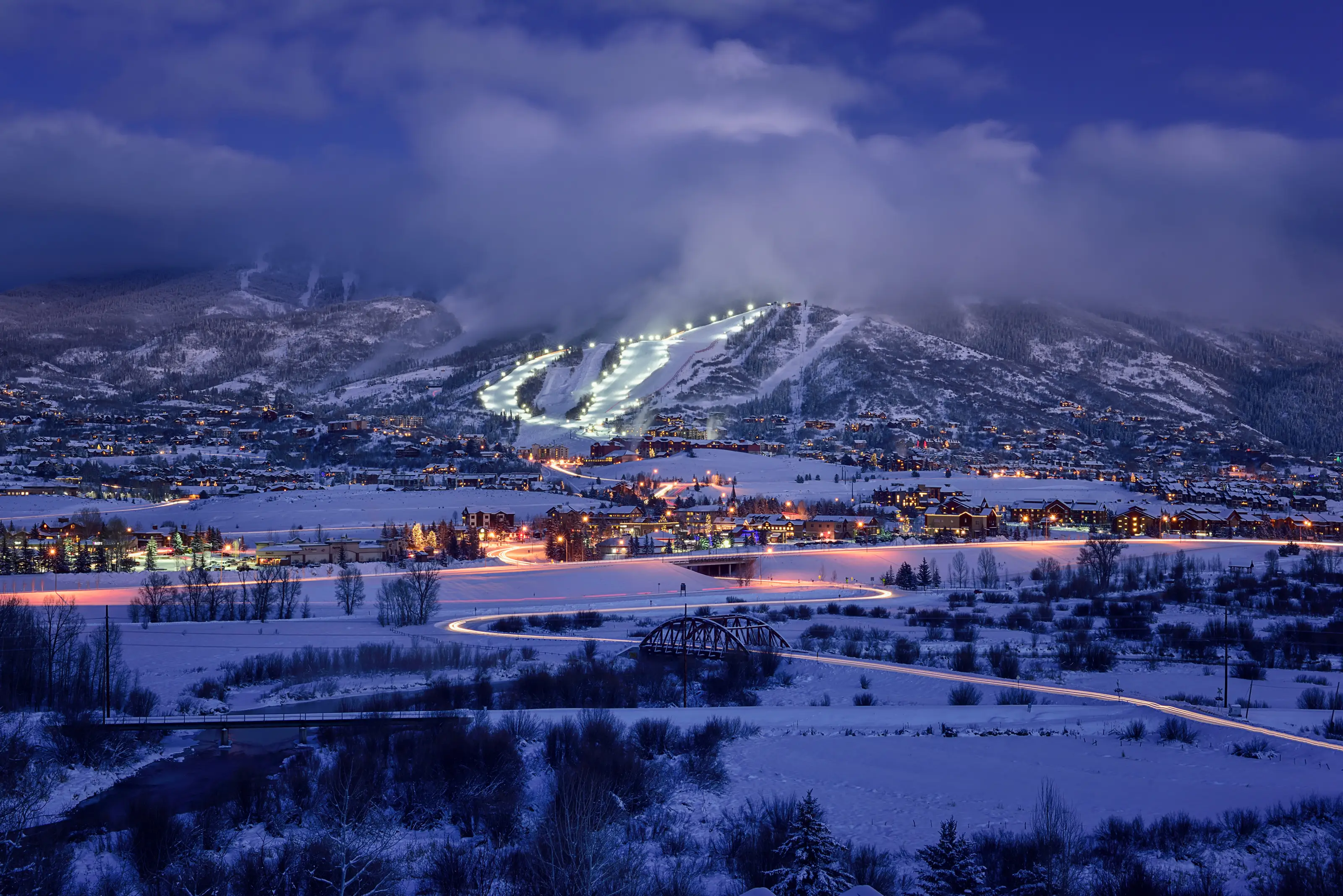 The firework was set off at Steamboat Springs in Colorado.