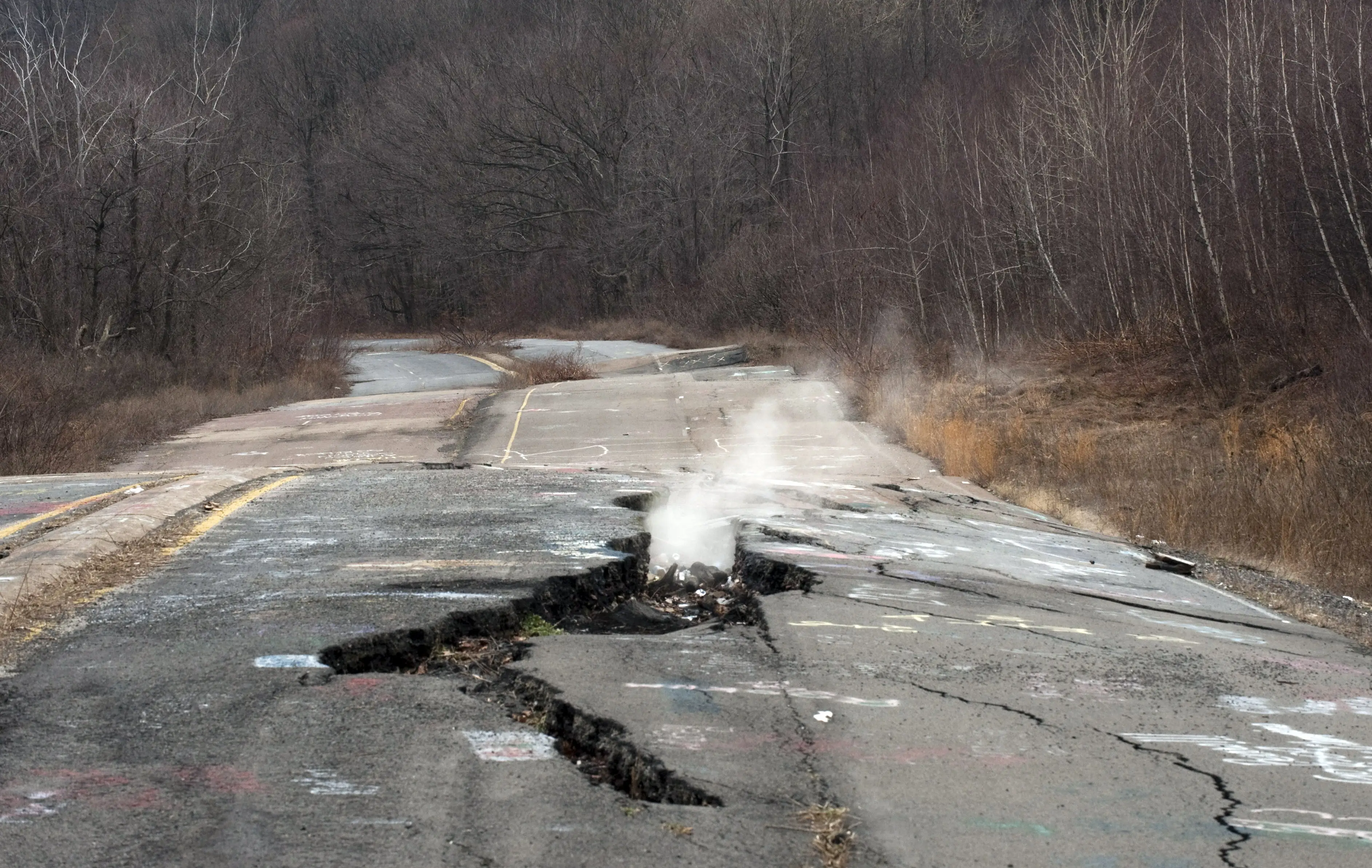 A fire has been burning underground in Centralia for decades (DON EMMERT/Staff/Getty)