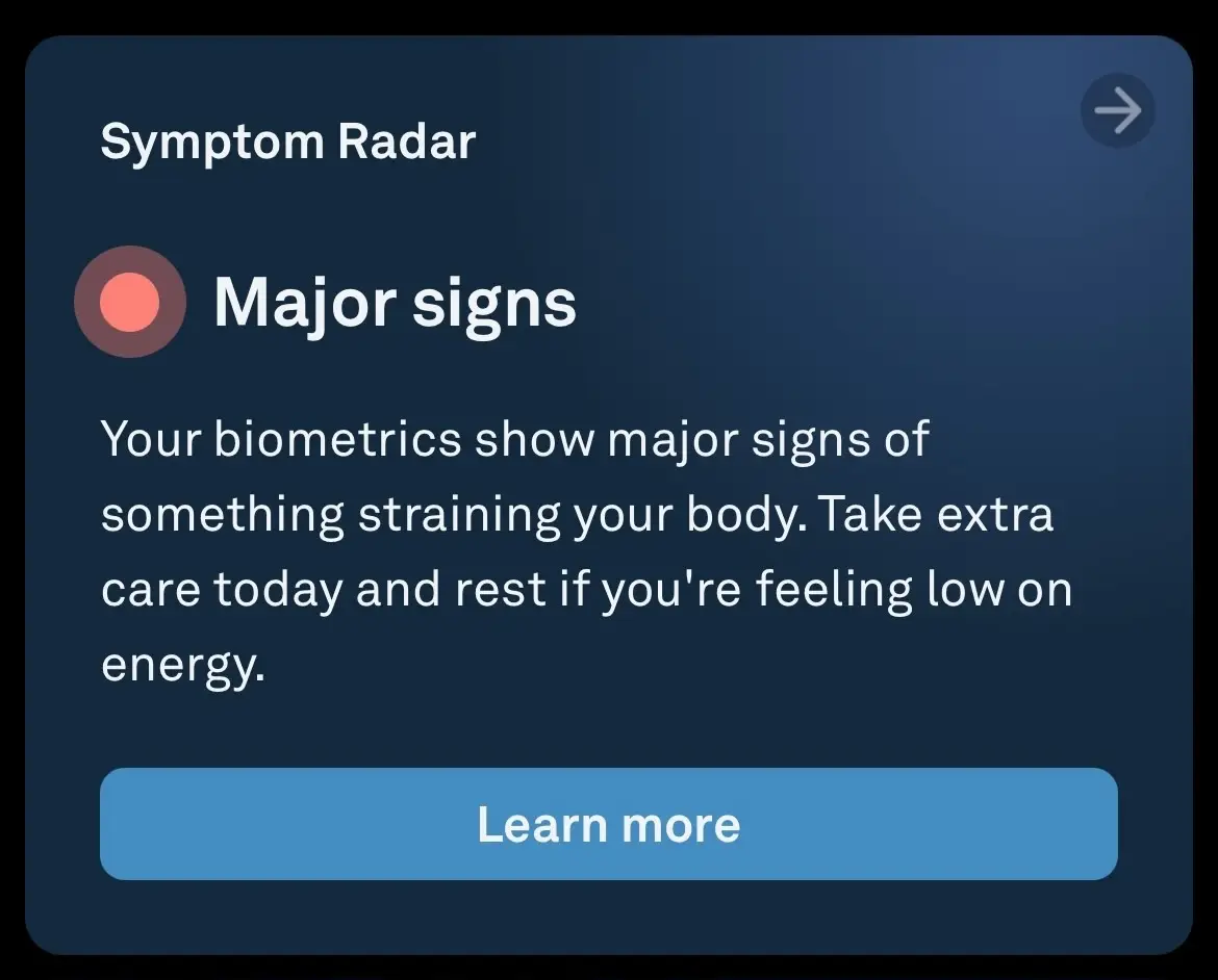 The Oura app knew I was unwell before I even had any symptoms