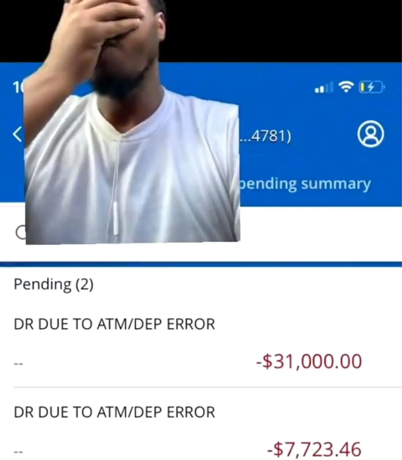 People have found that their accounts now show huge sums of debt or have been frozen (X)