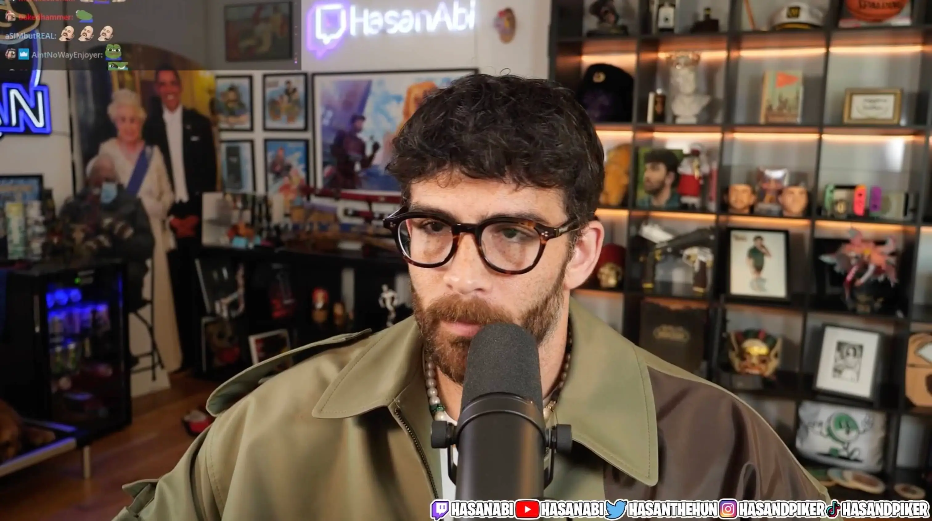 Musk and HasanAbi have been fighting on X (Twitch / HasanAbi)