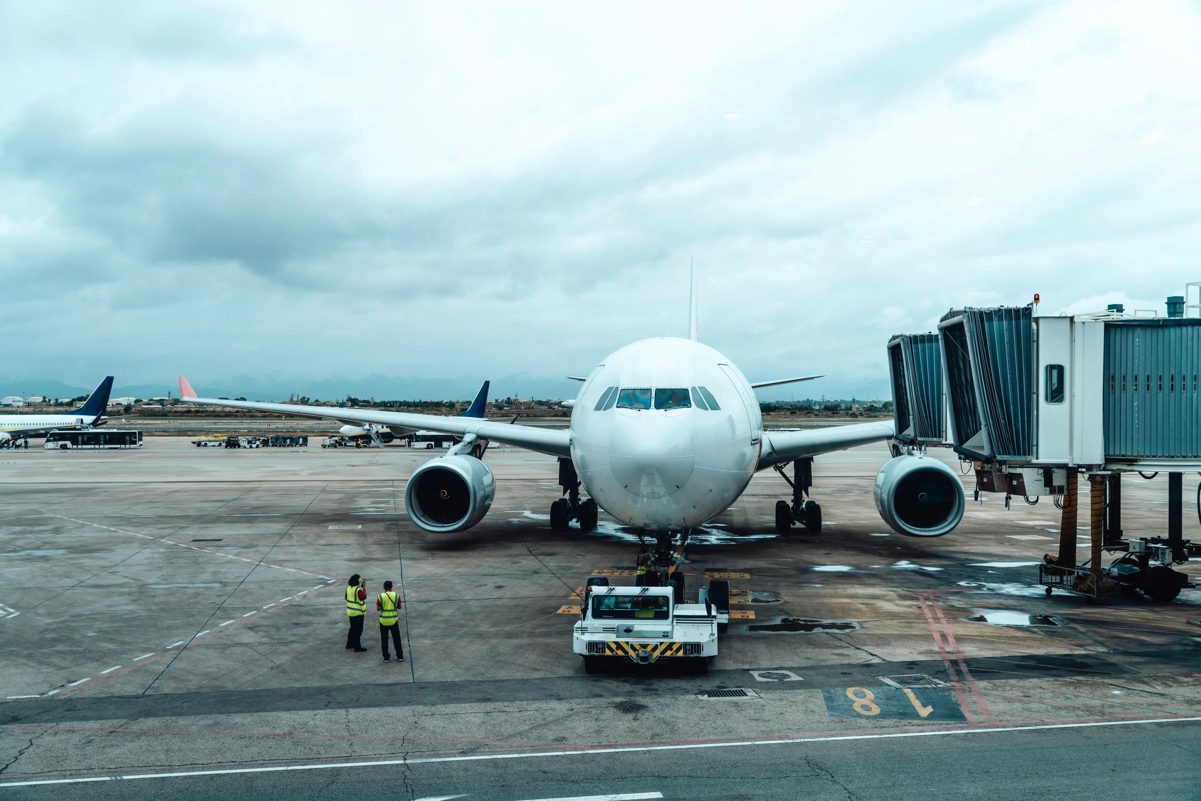 A Ryanair passenger was left hanging out of a plane window after an accident. (Getty Stock Images)