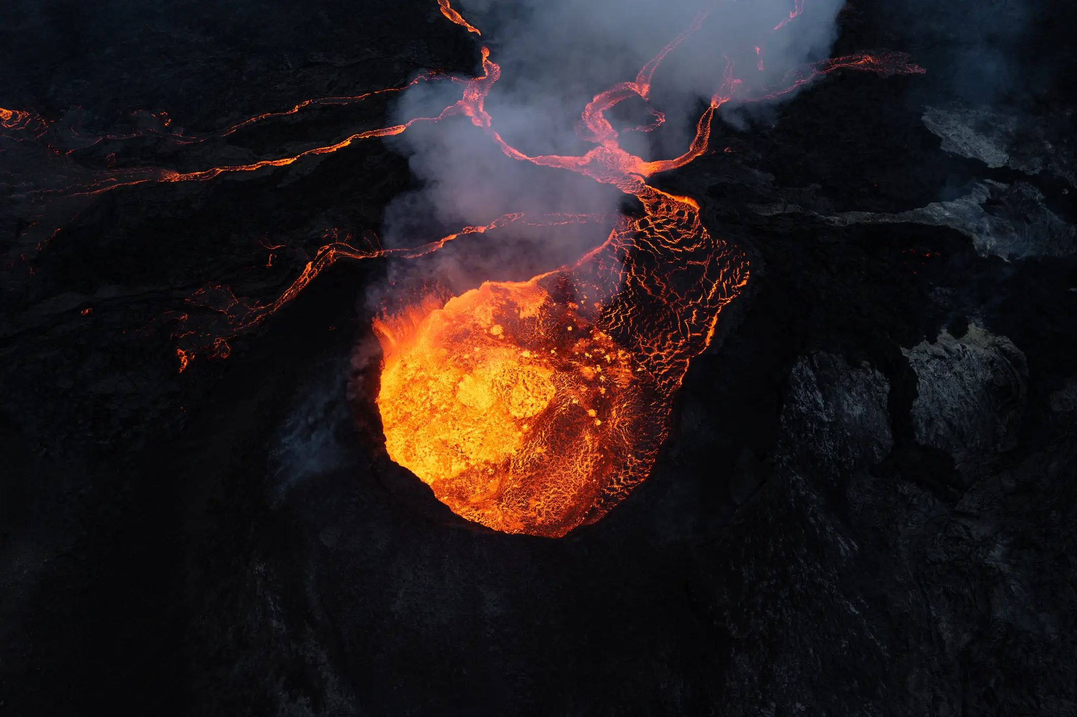 The researchers claim that the magma poses no immediate volcanic threat (Abstract Aerial Art/Getty)