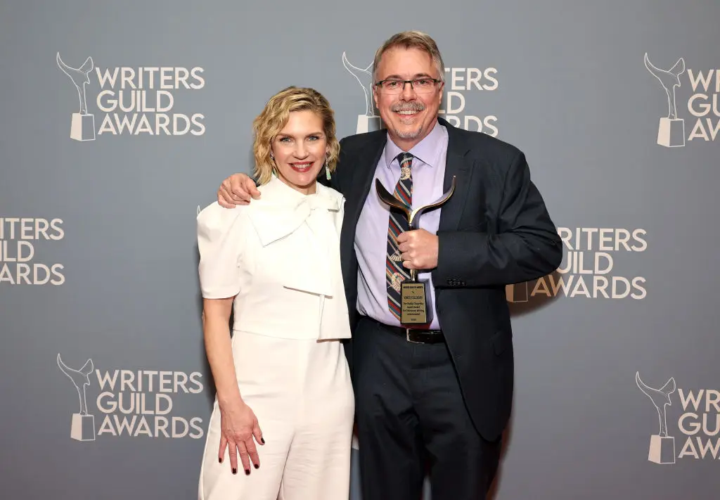 Vince Gilligan teams up with Better Call Saul's Rhea Seehorn (Amy Sussman / Getty Images for Writers Guild of America West)