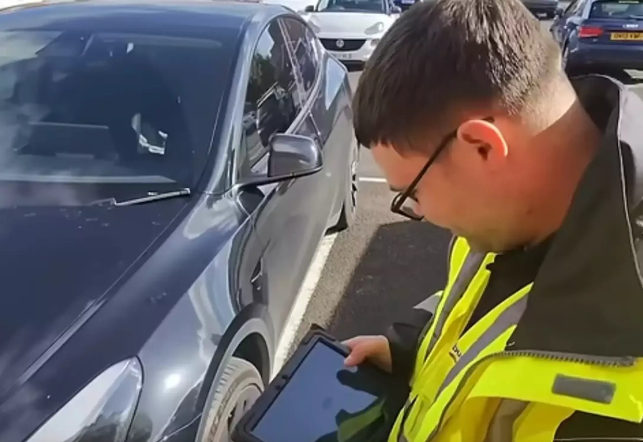 Harley admitted that he expected his Tesla to be undervalued, but was still shocked when the final value was revealed (YouTube/@harleygperkins)