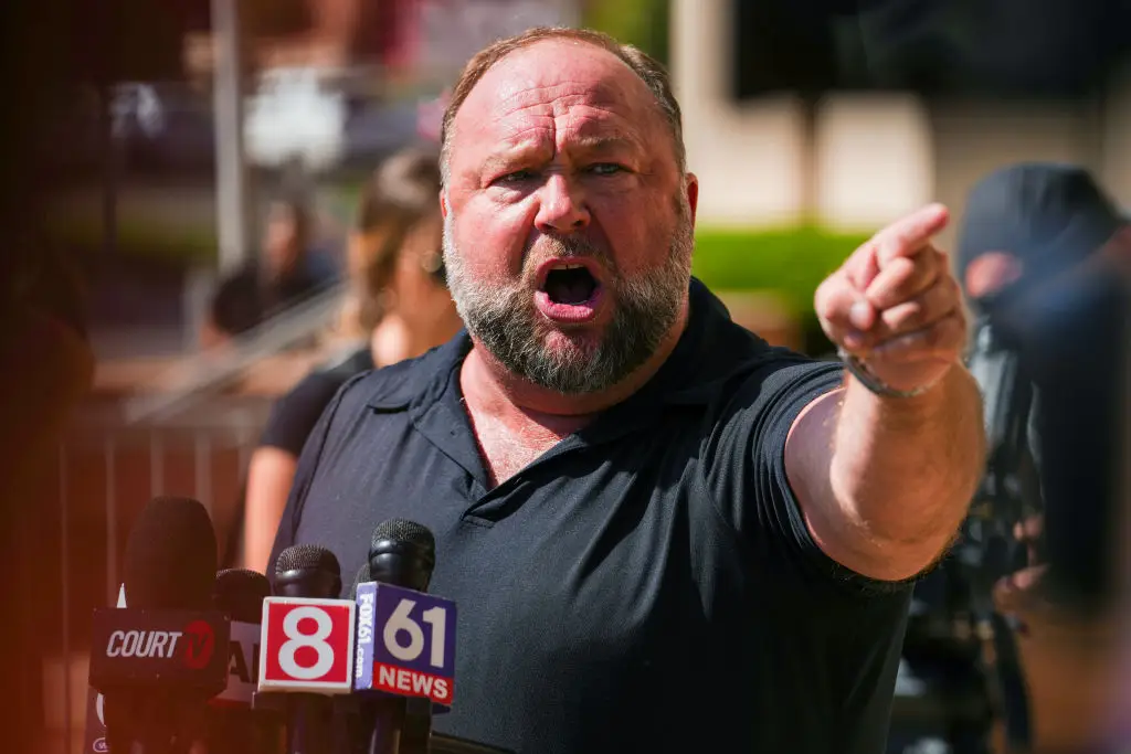 Elon Musk has weighed in on the sale of Alex Jones' InfoWars (Joe Buglewicz/Getty Images)