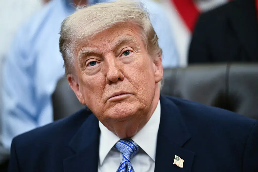 The White House account posted a TikTok showing border agents arresting people to the soundtrack of Ariana Grande's 'Bye' song (KENT NISHIMURA/Contributor/Getty)