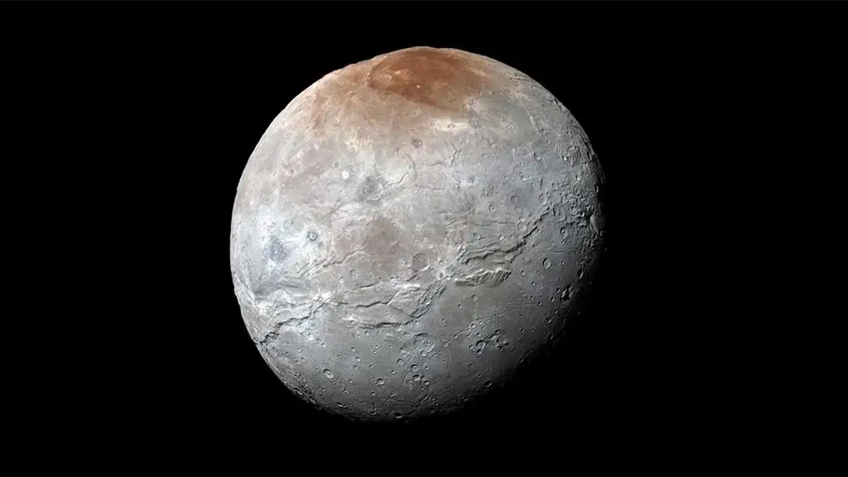 NASA's New Horizons view of Charon just before closest approach in 2015 (NASA/Johns Hopkins University Applied Physics Laboratory/Southwest Research Institute)