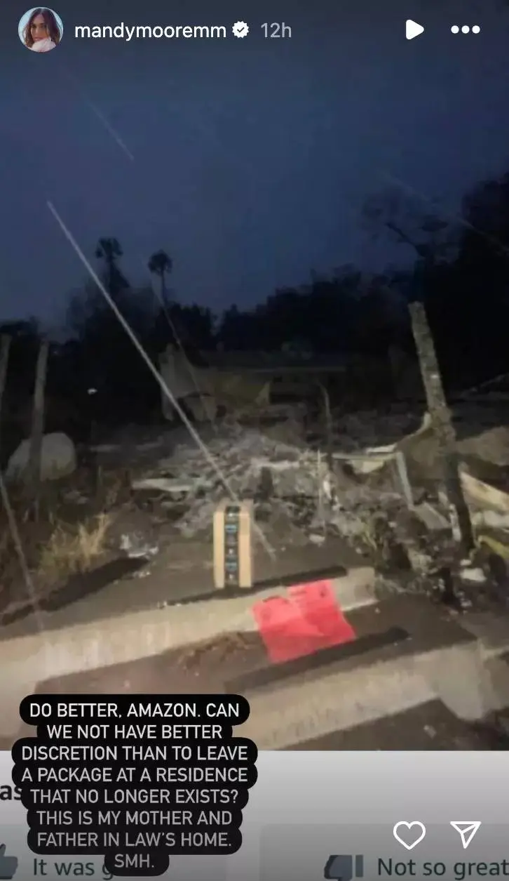 The This Is Us star called out Amazon on Instagram (Mandy Moore / Instagram)