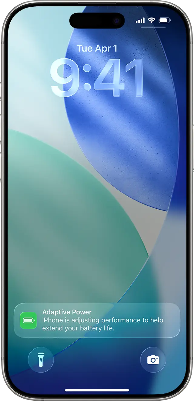 Adaptive Power automatically adjusts your device's performance in order to extend battery life (Apple)