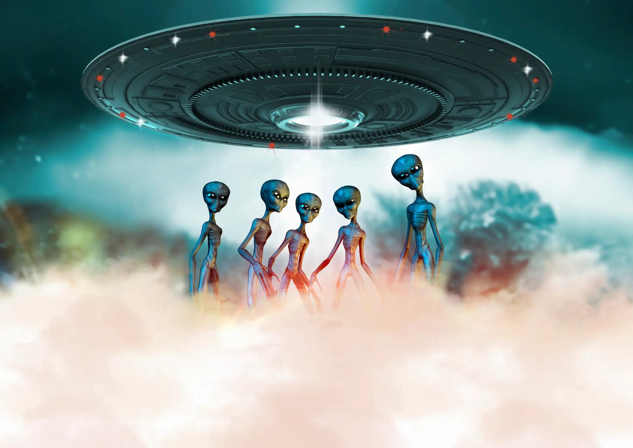 Declassified FBI documents from the 1960s point towards crashed UFOs where strange beings emerged in space suits (Getty Stock)