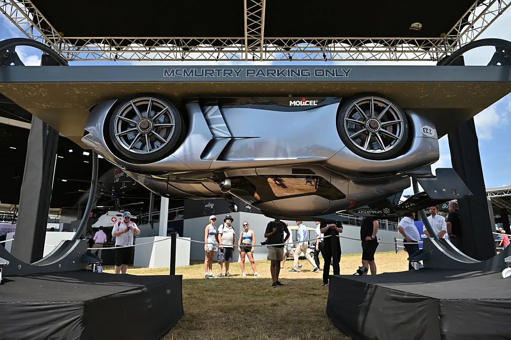 The McMurtry Spéirling was actually the first car capable of driving upside down thanks to its revolutionary tech (John Keeble/Getty Images)