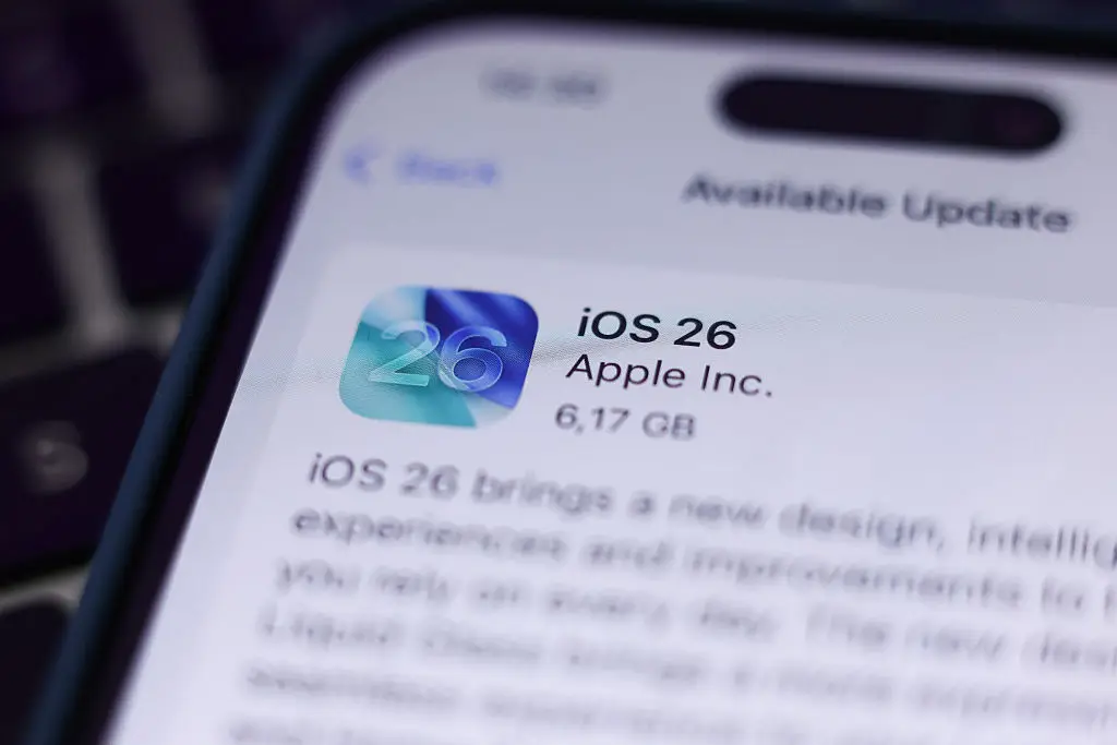 iOS 26.1 is the first major update to iOS 26. (NurPhoto/Contributor/Getty)