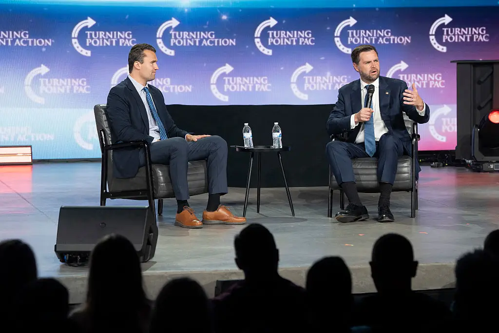 Political commentator Charlie Kirk was killed on stage last week (REBECCA NOBLE/AFP via Getty Images)