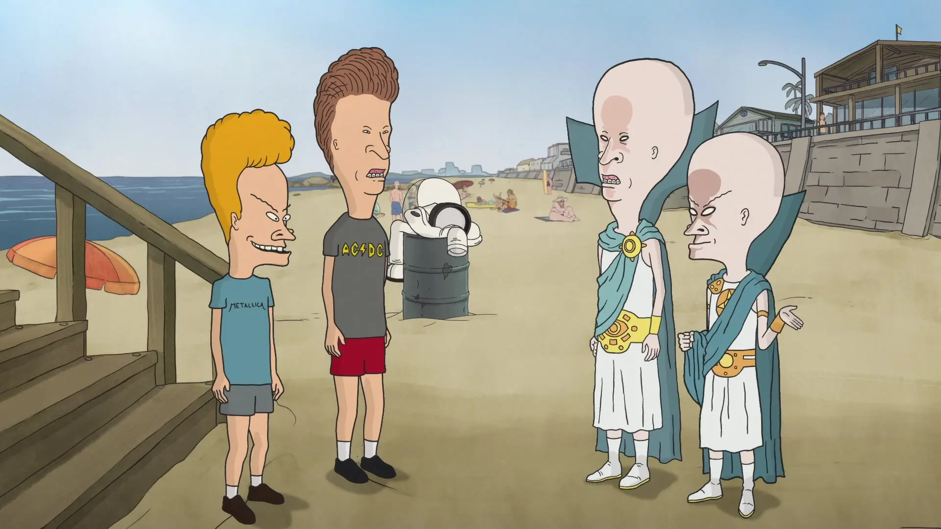 If you're wanting something funny then Beavis and Butt-Head will be the right choice (MTV)