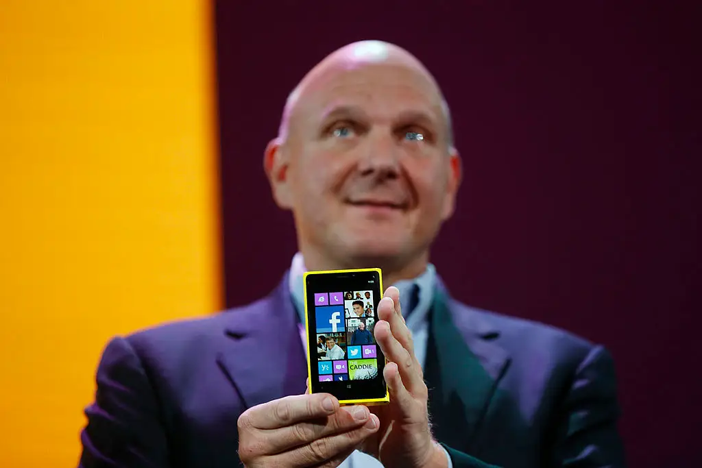 Microsoft's idea with the Lumia phone was to have a handheld Windows device, but it ended up being behind the curve (Stephen Lam/Getty Images)