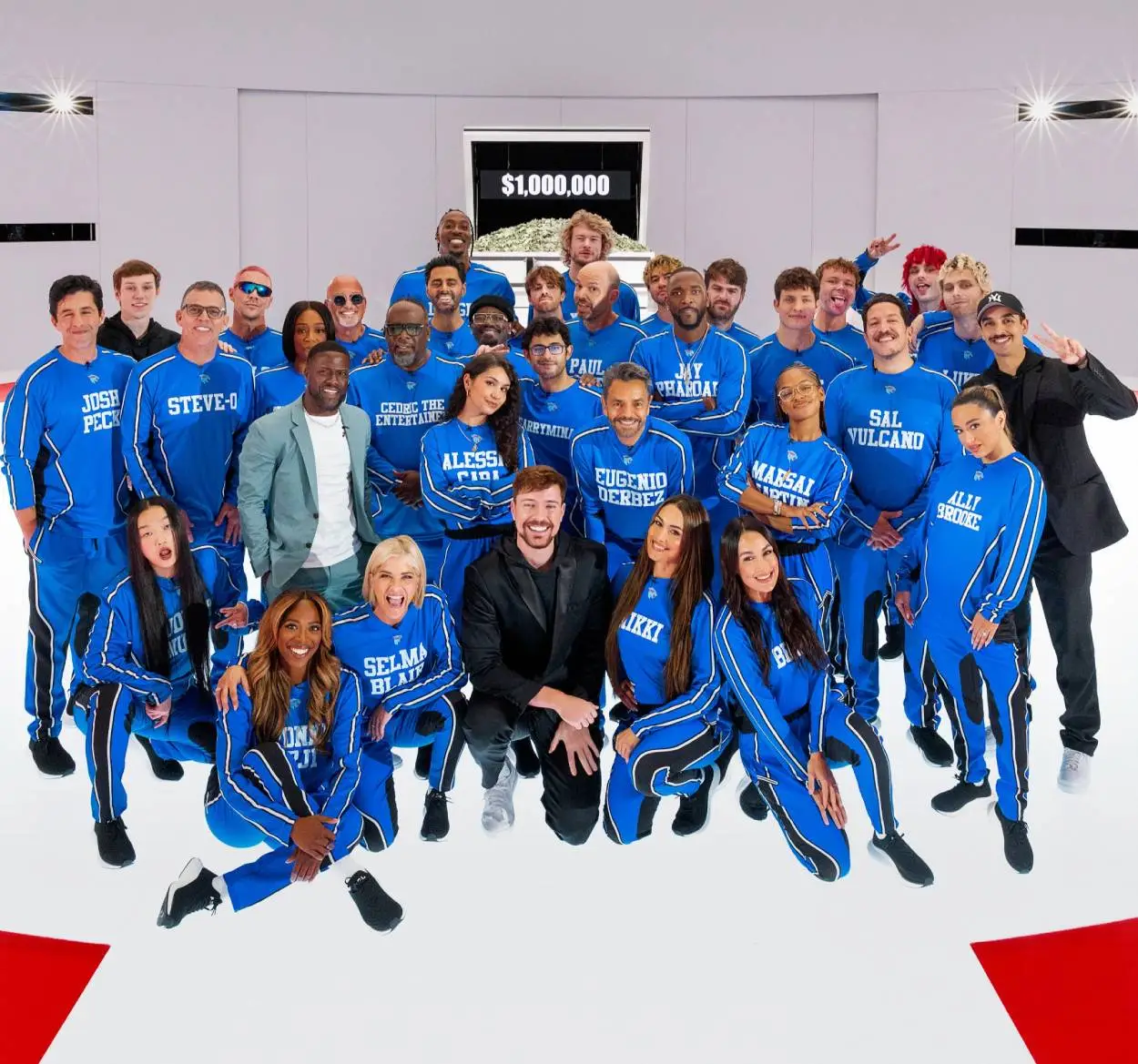 Donaldson has a unique way to stop himself being mobbed by fans (X / MrBeast)