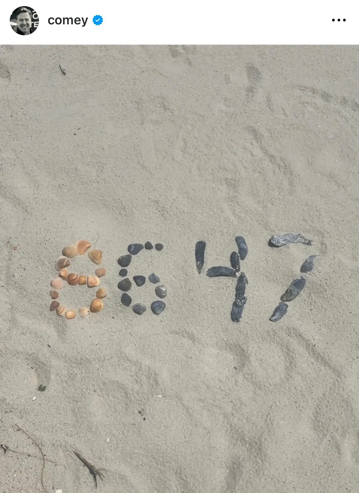 The post has since been deleted (Instagram/@comey)