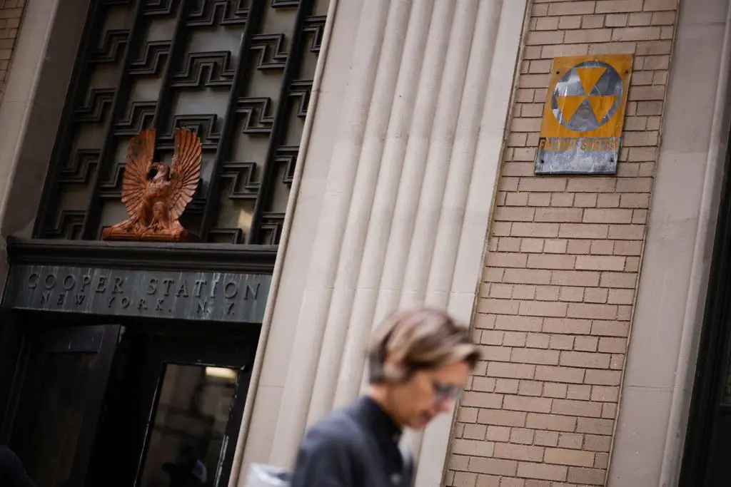 Many Cold War era nuclear shelters remain across the US, and you can spot their signs in major cities (Kena Betancur / AFP via Getty Images)