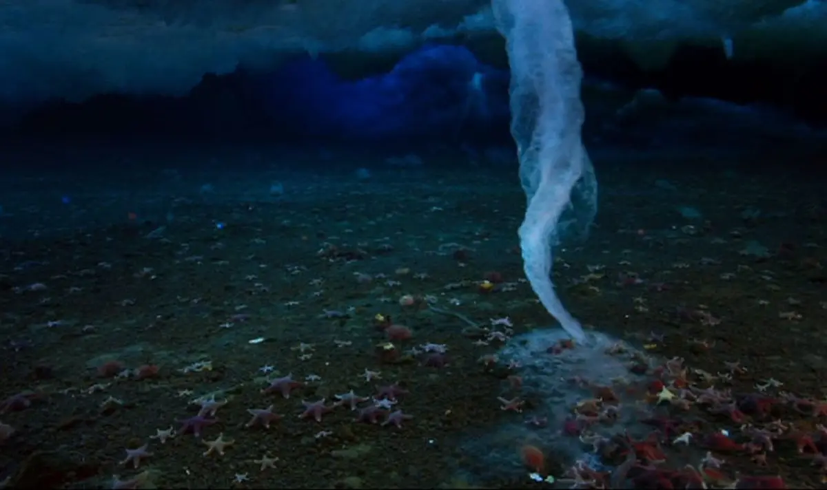 One video viewer claimed the brinicle was something out of a 'sci-fi film' (BBC)