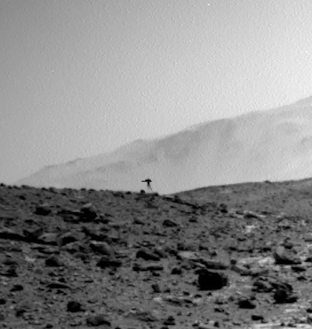 The strange figure was captured on Mars by NASA's Curiosity rover (NASA/JPL-Caltech)
