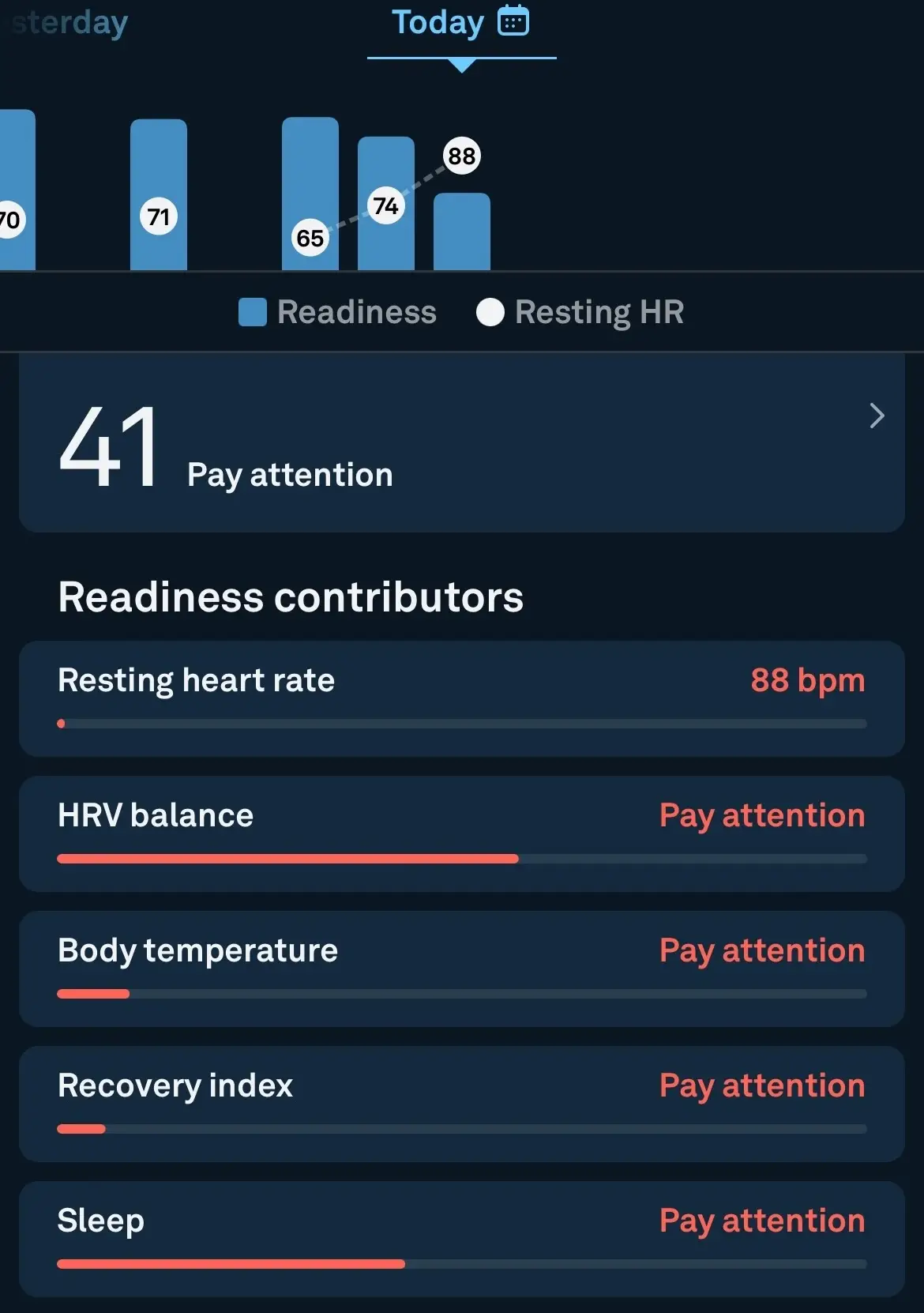 The app will give you a 'readiness' rating each morning 