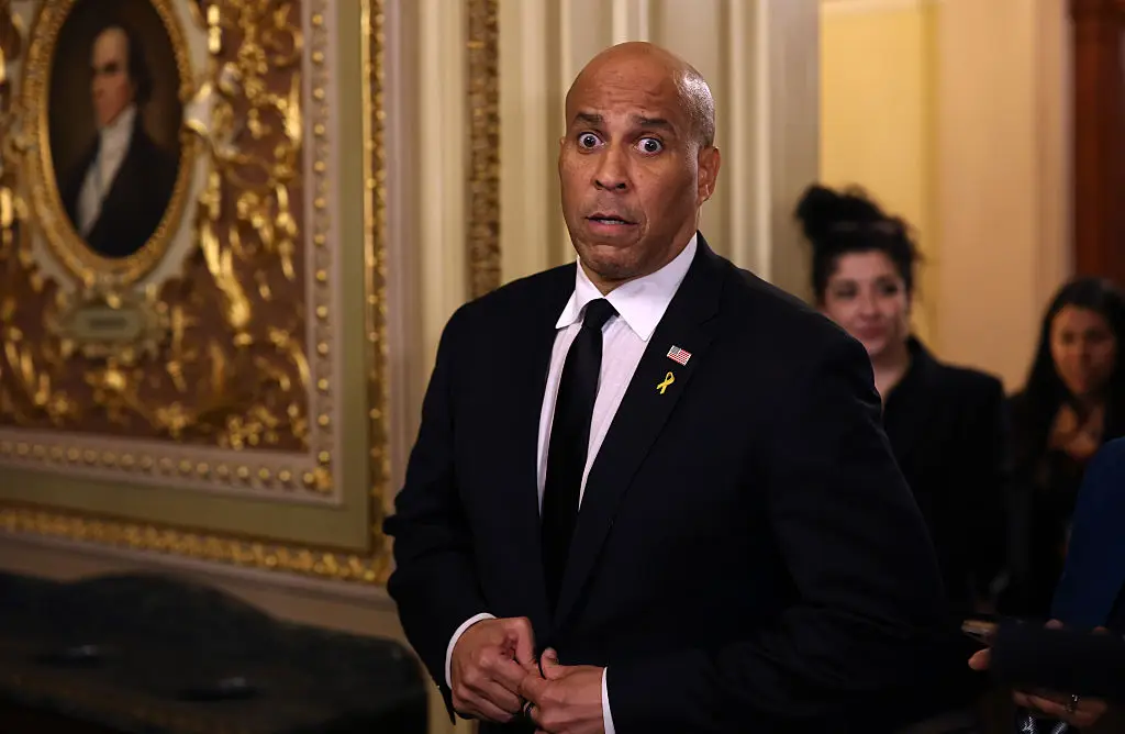 The record-breaking speech took on Trump and Musk (Tasos Katopodis / Stringer / Getty)