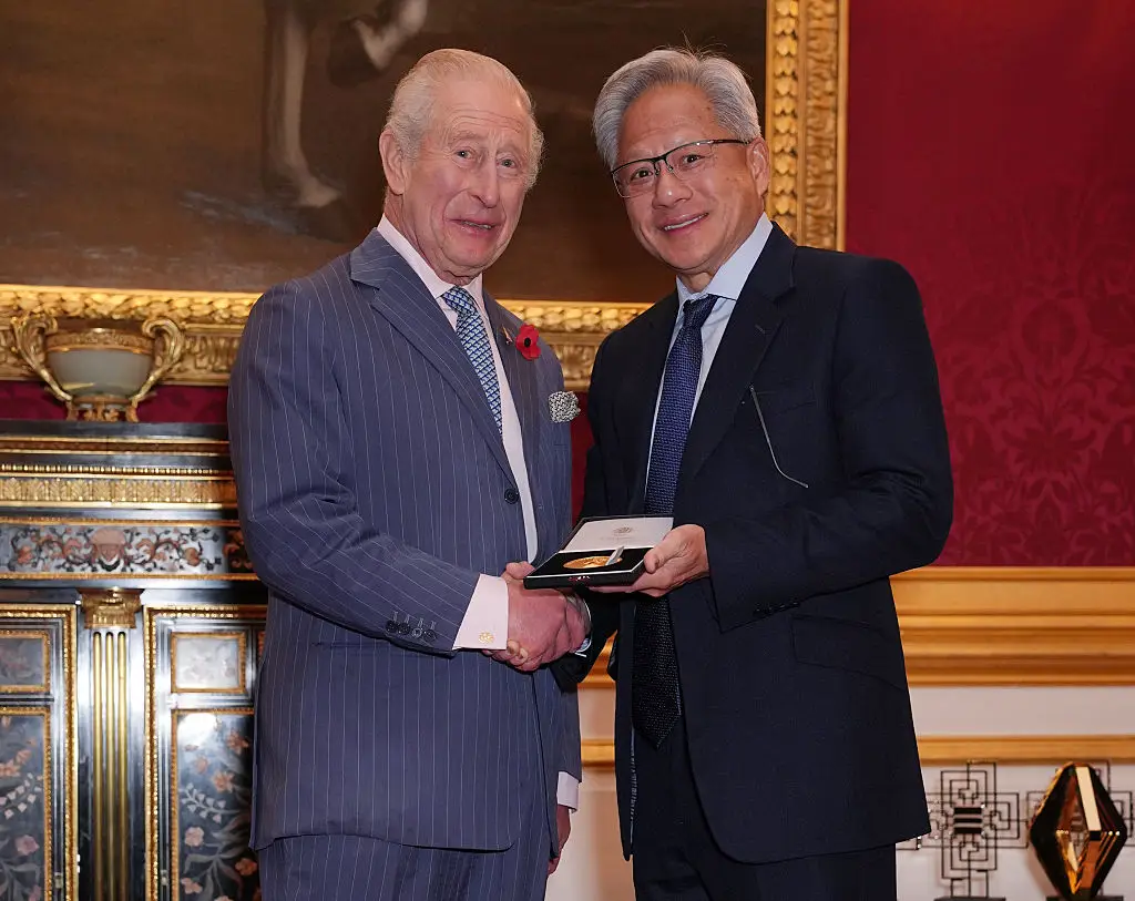 King Charles had a six-word warning for Huang	(Getty Images / Pool)