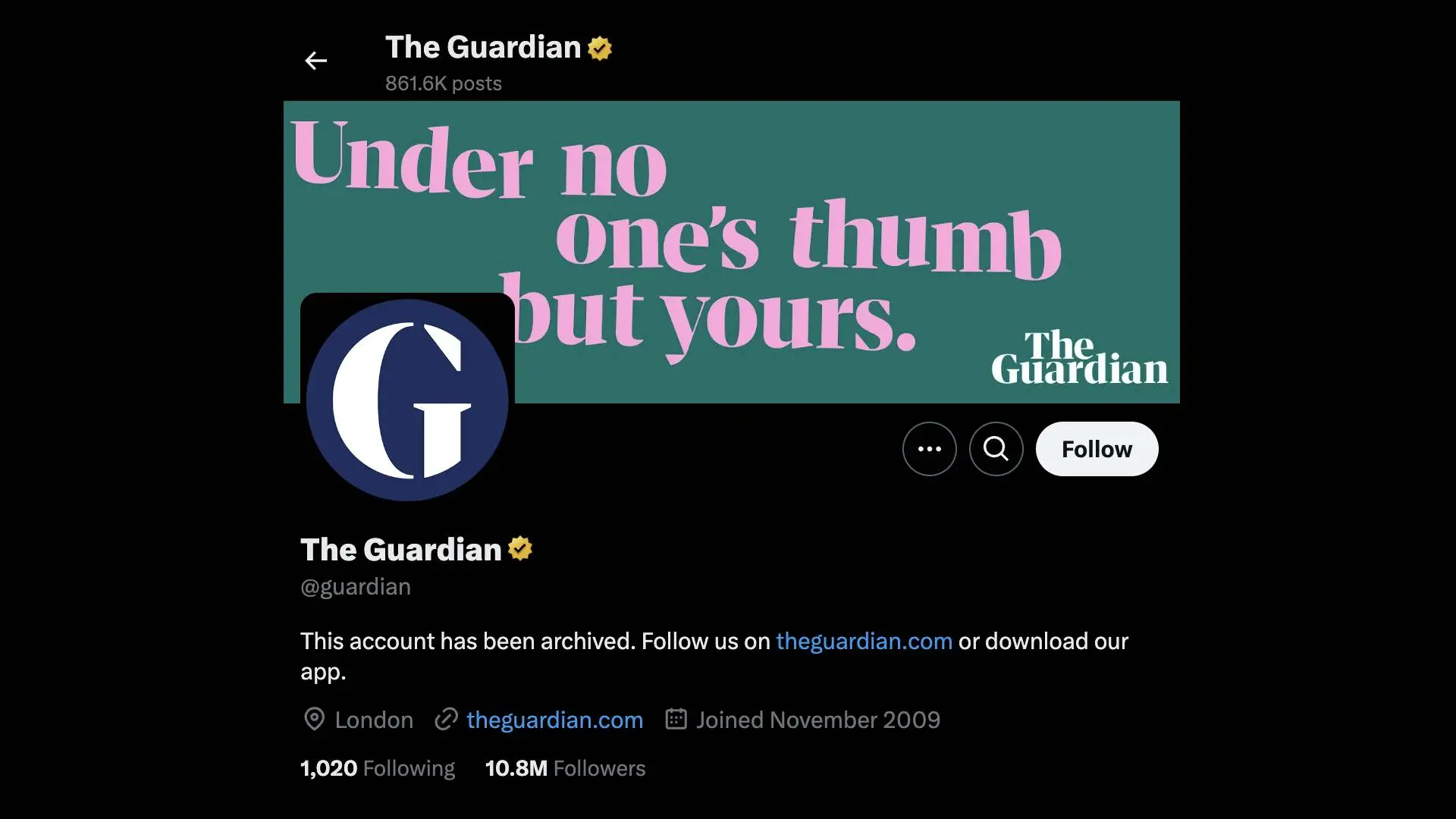 The Guardian is the latest big outlet to abandon ship from X (The Guardian / X)