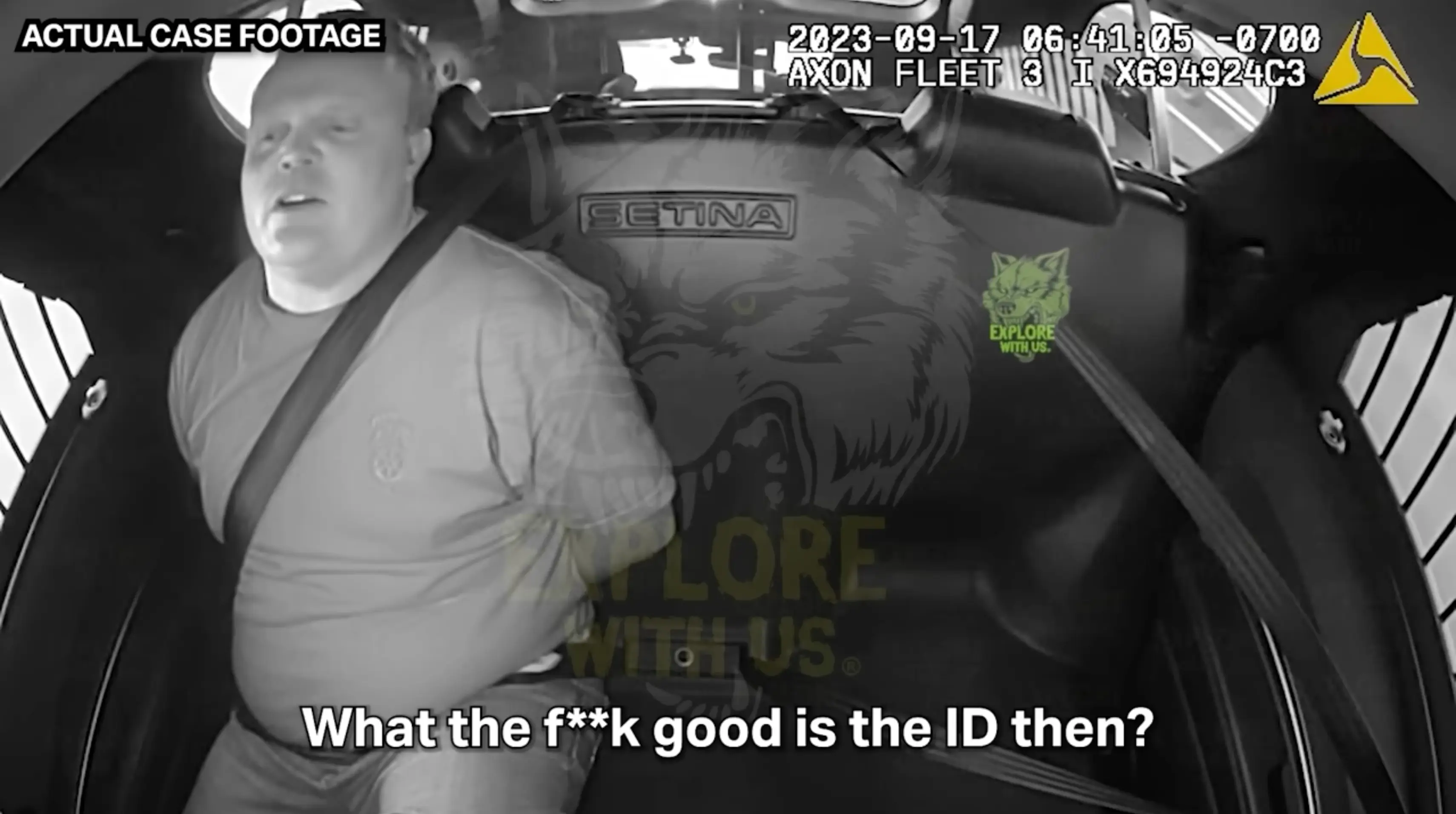 The man was mistaken for someone else by AI facial recognition (YouTube/@EWUBodycam)