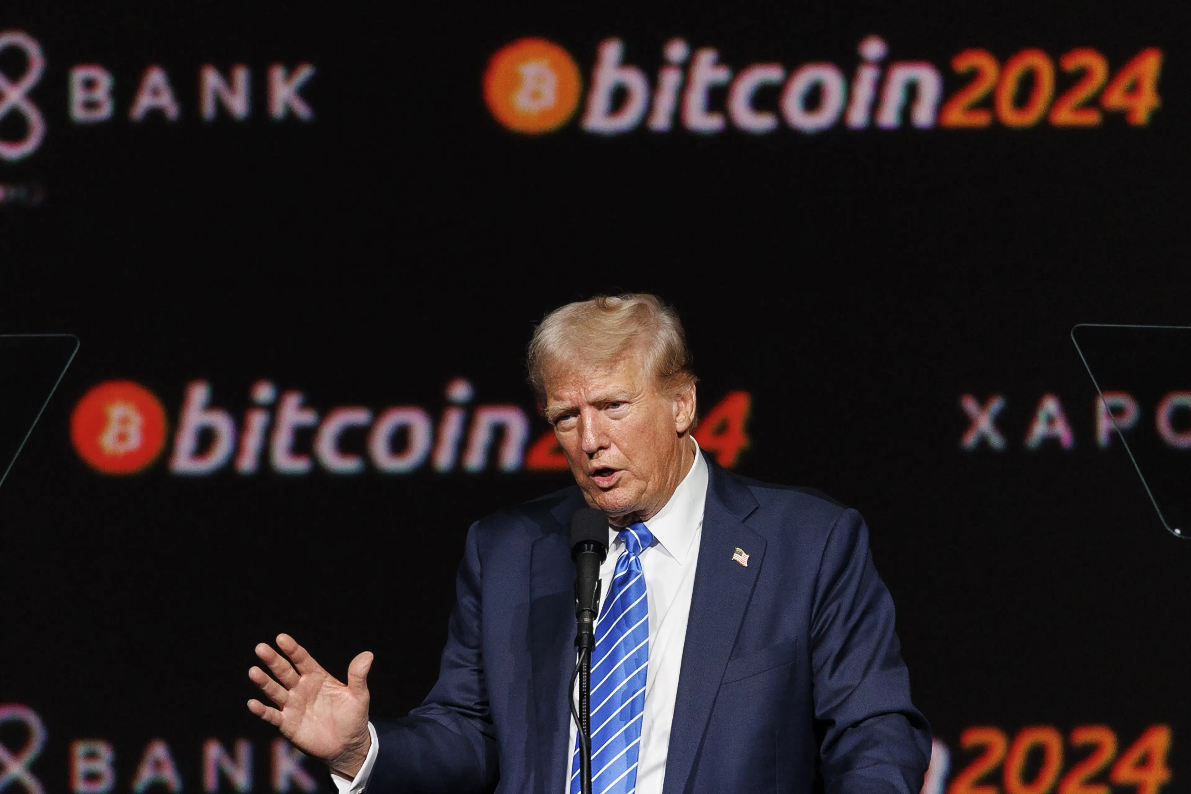 Donald Trump has teased a crypto-first America (Bloomberg / Contributor / Getty)