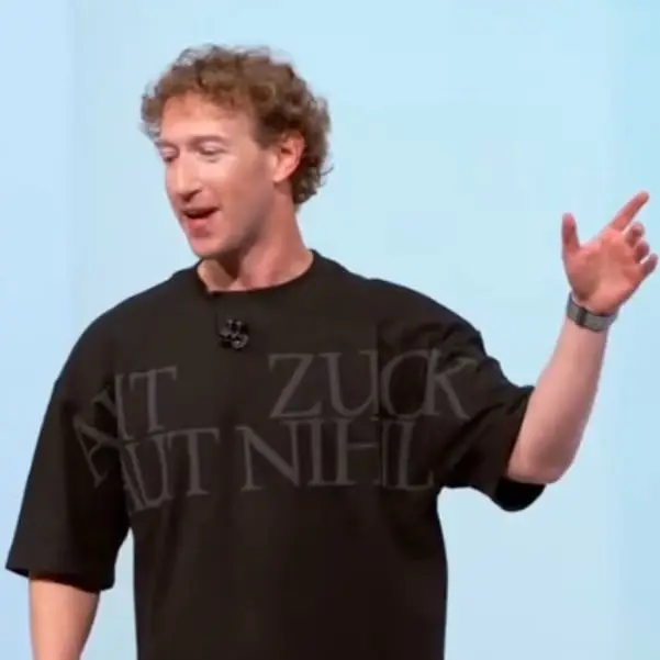 Ominous meaning behind message on Mark Zuckerberg's shirt as he unveils Meta AI