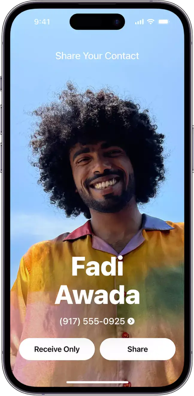 This is what NameDrop looks like.