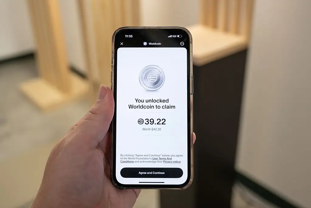 World are giving out their crypto coin in a bid to convince people scan their face and eyes (Smith Collection/Gado/Getty Images)