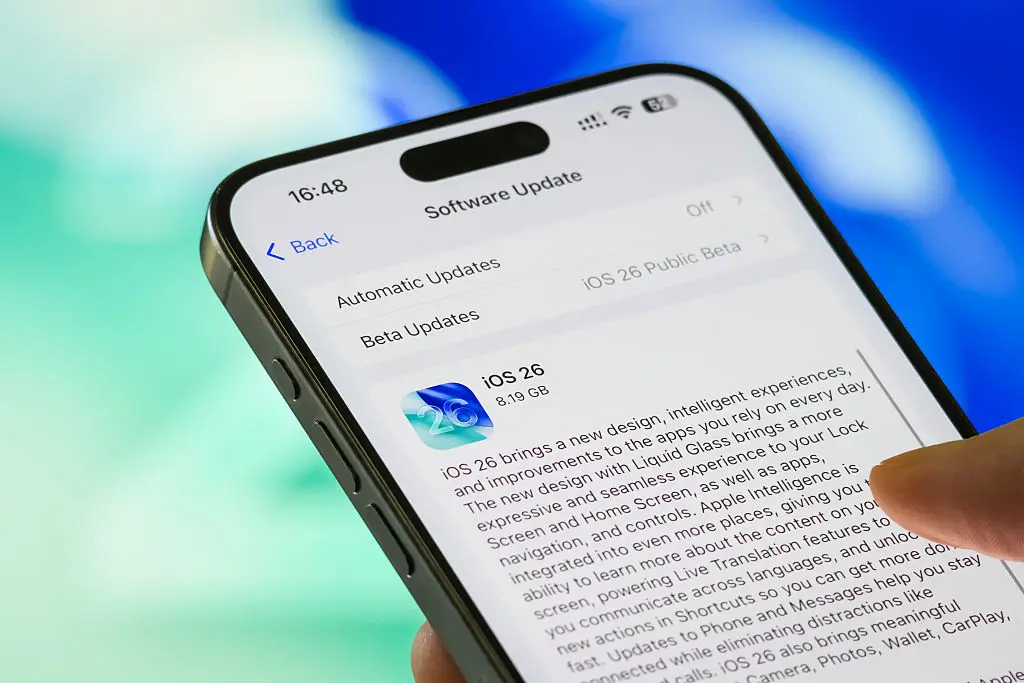 The new upgrade to Apple's operating system is now available for users to download on their iPhones (Cheng Xin/Getty Images)