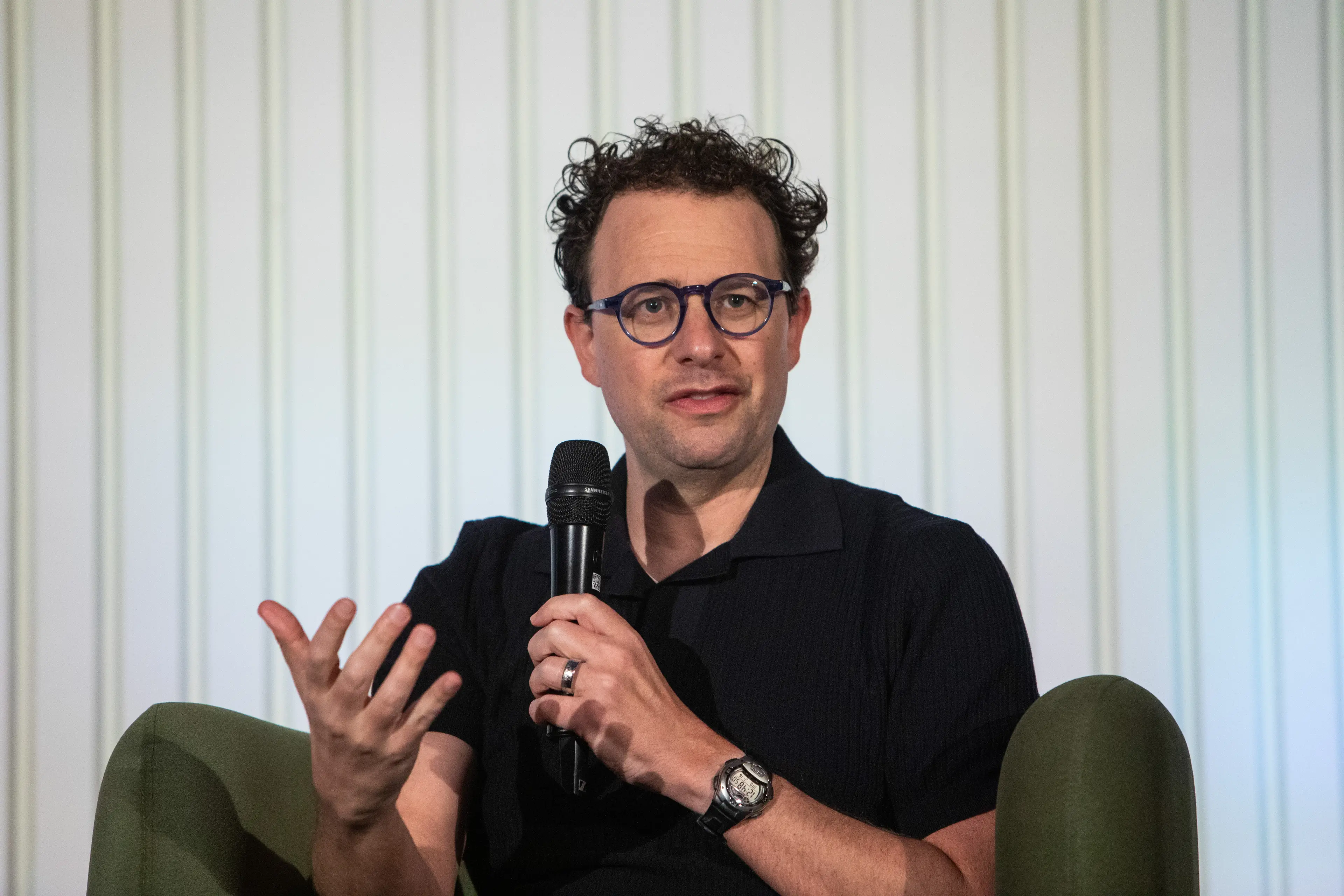 Anthropic’s Dario Amodei has issued a warning that AI’s development should be slowed down to ‘reduce the risk that something goes seriously wrong’ (Samyukta Lakshmi/Bloomberg via Getty Images)