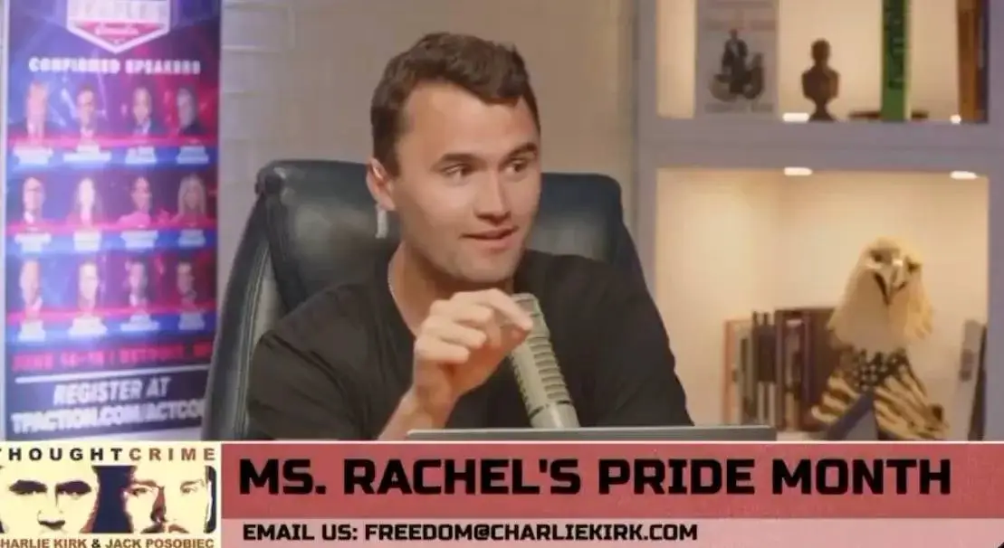 King is referring to Kirk's infamous 'Pride Month' comments (The Charlie Kirk Show)