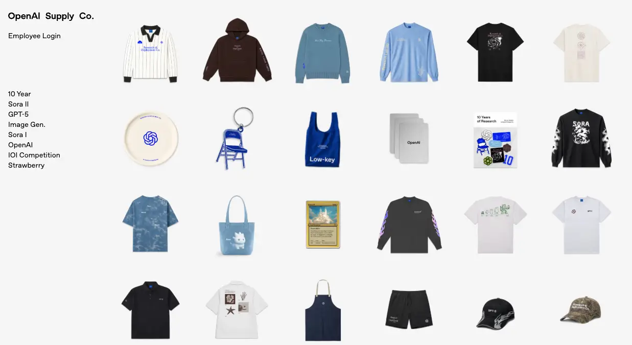 OpenAI has opened up access to its merch store for everyone across the world (OpenAI)