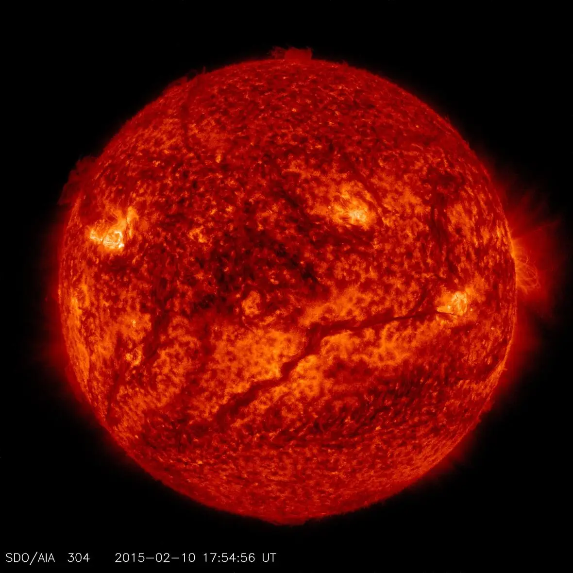 The shredding of a solar filament is seen as a major breakthrough for research into the sun (NASA/SDO)