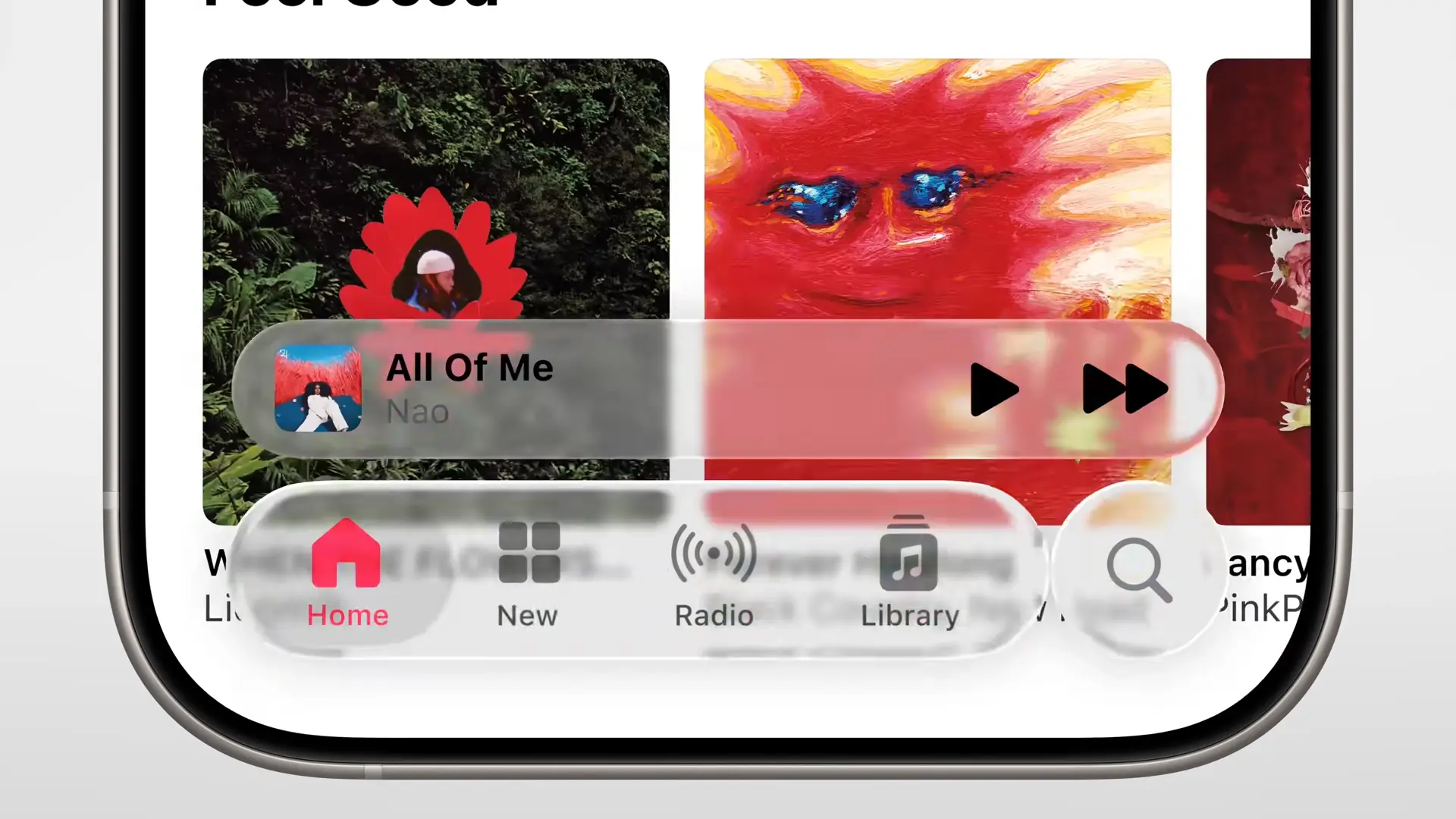 Liquid Glass added transparency to the iPhone's UI elements, but many aren't happy with the change (Apple)
