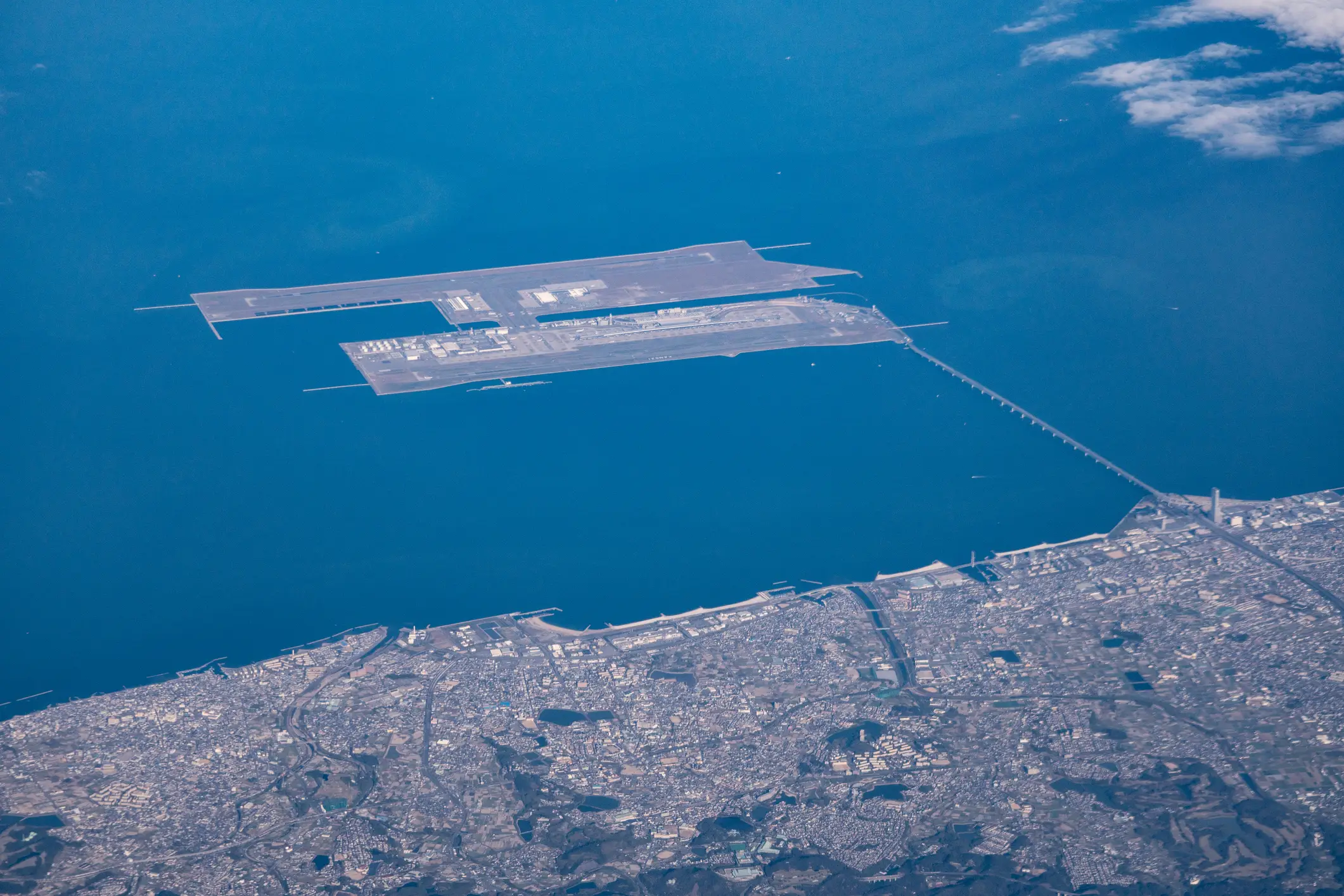The airport was built on a manmade island in the ocean (Taro Hama @ e-kamakura/Getty)