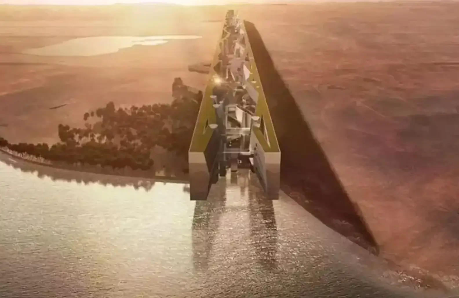 The Line will stretch 75 miles.