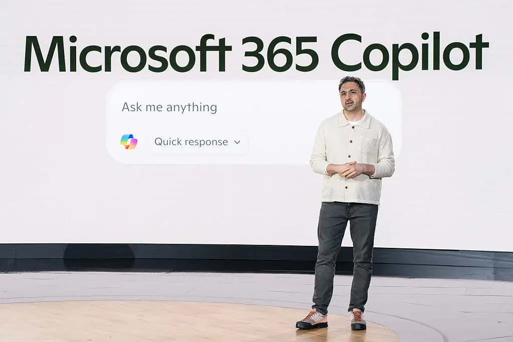 The tech CEO has claimed that 'if you’re not a little bit afraid at this moment then you’re not paying attention' (David Ryder/Bloomberg via Getty Images)