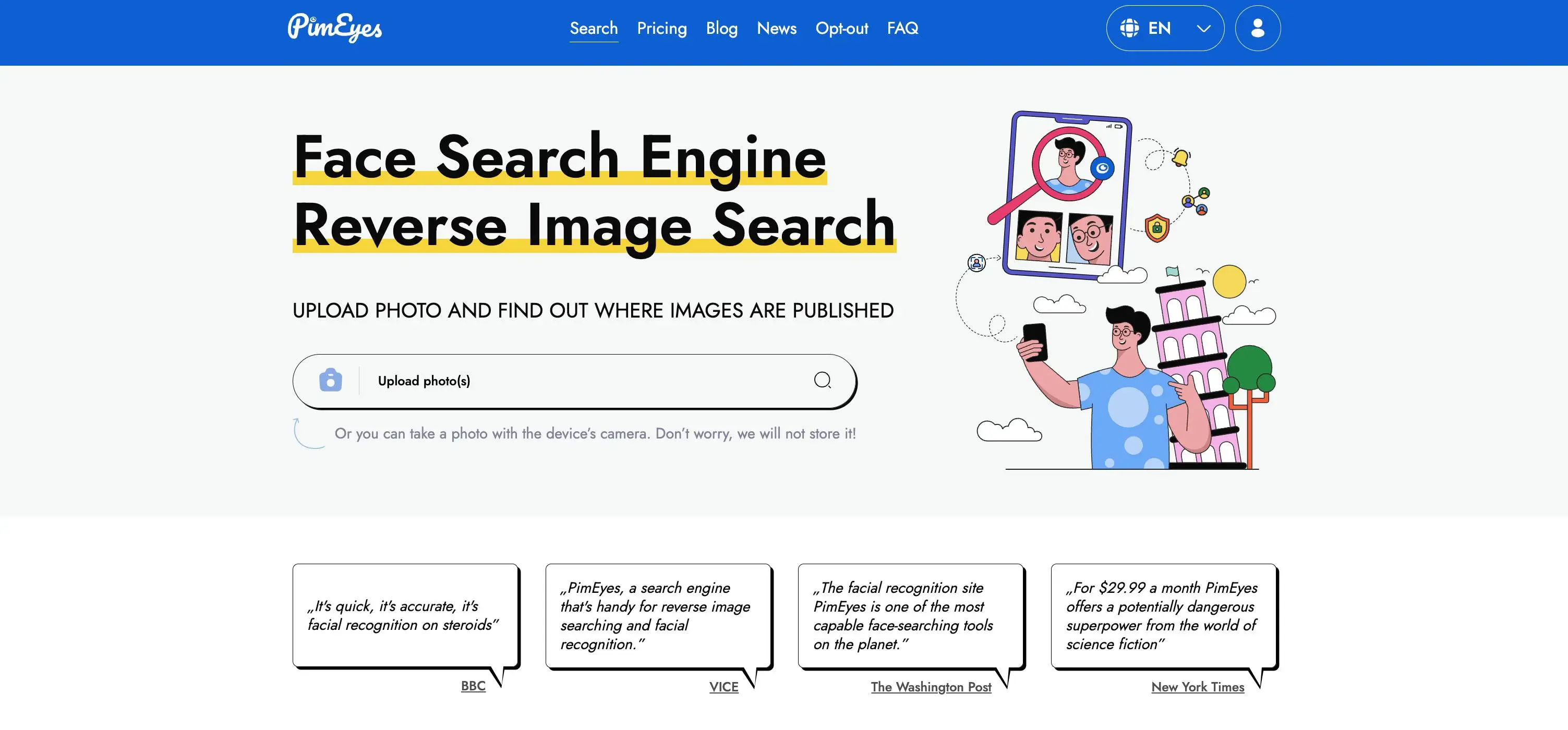 PimEyes has since been placed behind a paywall (PimEyes)