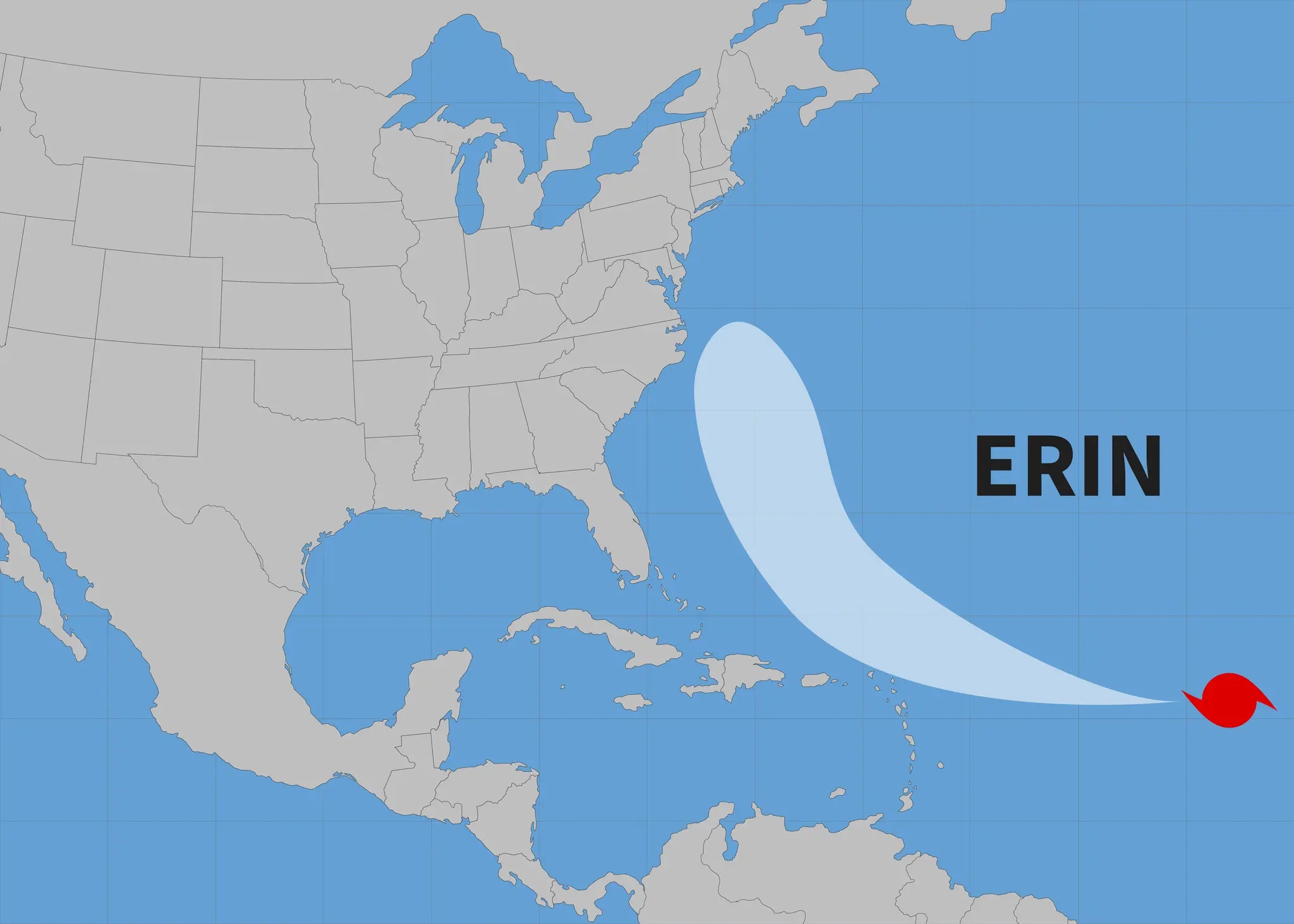 Hurricane Erin briefly intensified to Category 5 status on Saturday (16 August). (Smart/Getty)