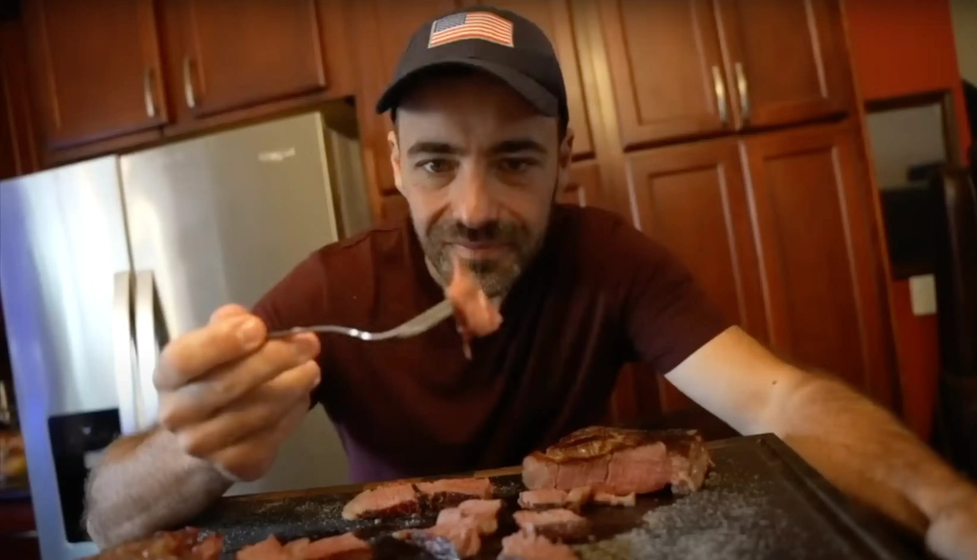 Kerry Mann has lost 100 lbs on the meat only diet (YouTube/@Homesteadhow)